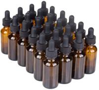 Bouteilles graduées de compte-gouttes d'Amber Glass Cosmetic Containers 0.7oz 30ml d'échelle avec la pipette