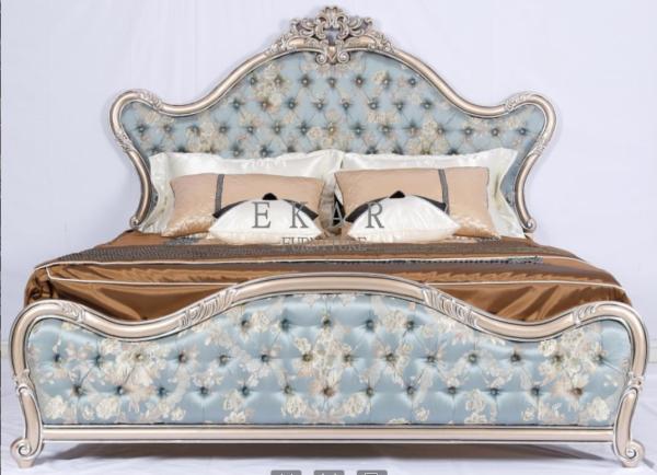 Beds classic bed king bed royal luxury bed solid wood bed supplier Italy style LS-A803A