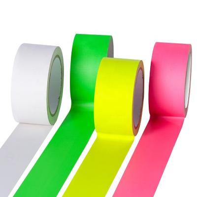 Polyester Cotton Tintage Backing Heavy Duty Floor Stage Fluorescent Duct Tape And Cloth Tape