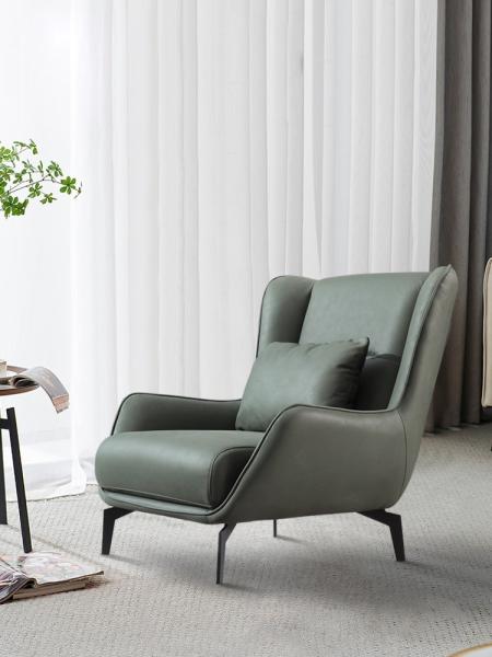 Leather Relaxing Chair, Modern Leather Chair, Leather Upholstered Chair, High Density Foam, PU Leather Upholstery