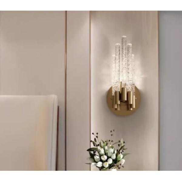 French style living room background wall crystal wall lamp corridor staircase aisle art lighting master bedroom bedside creative wall lamp