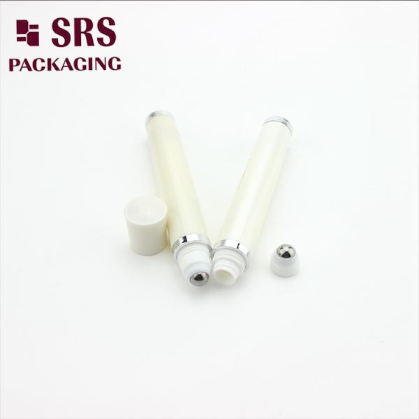 No Leakage Luxury Cosmetic White Vibrating 10ML Roll on Bottle For Eye Cream