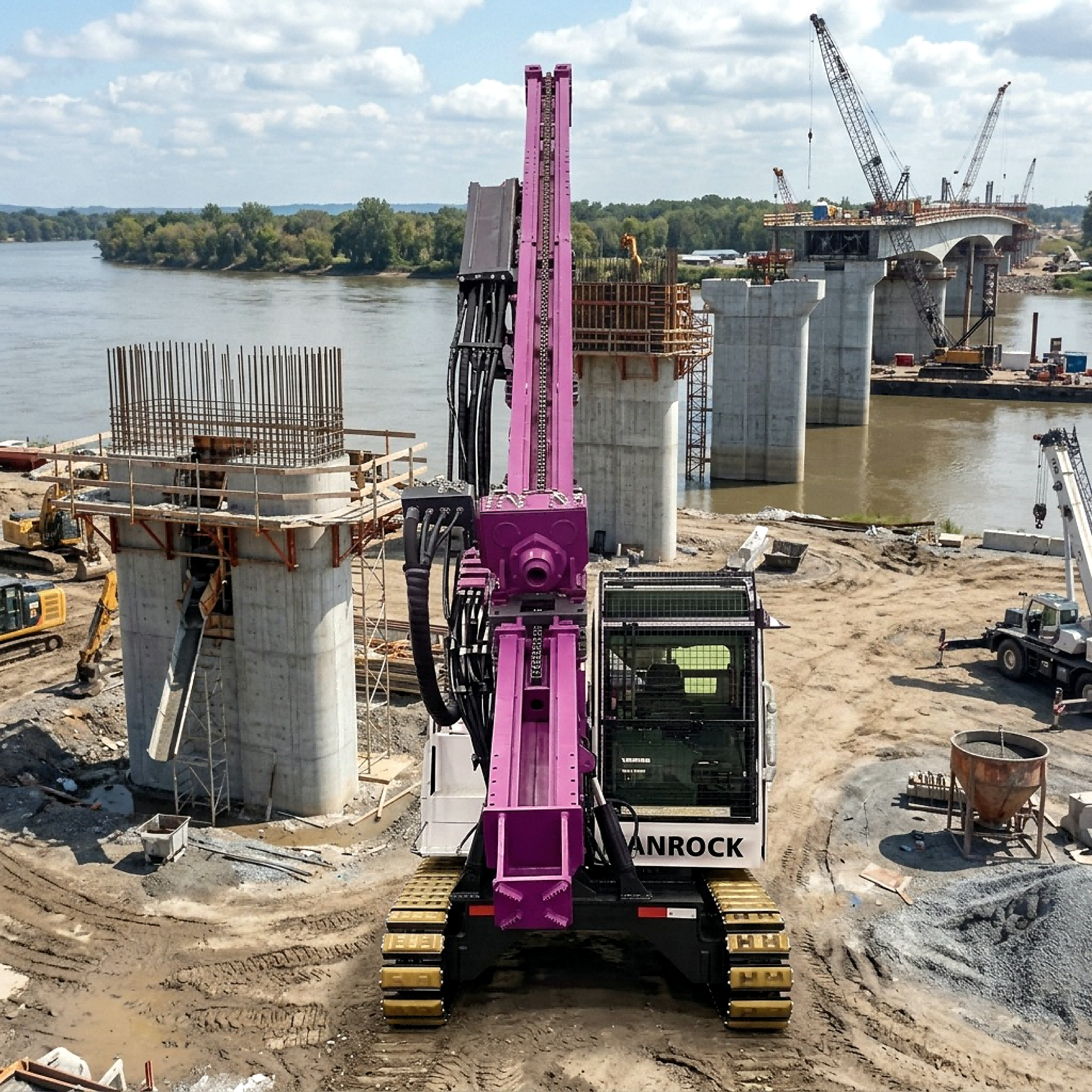 Screw Pile Driver Machine Alignment Control Precision Depth Borehole 30m Solar Photovoltaic Pile Driver