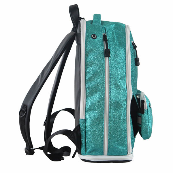 Новый материал искры яркого блеска рюкзака спорт моды зеленого цвета стиля