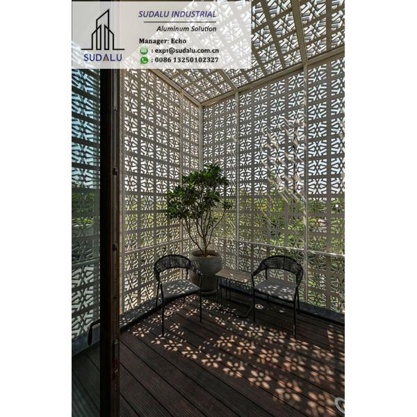 Customized Aluminum Perforated Veneer Panel Metal Pallery Decoration Screen