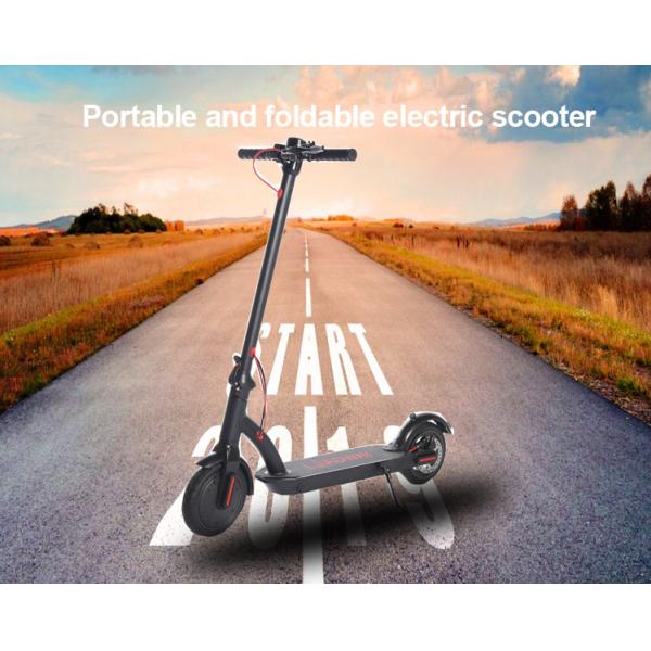 Black 2 Wheel Collapsible Electric Scooter 8.5 Inch CE Certificate