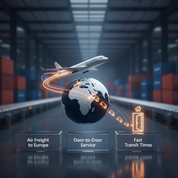 Professional Freight Forwarder and Shipping Agent Offering Air Freight to Europe with Door-to-Door Service and Fast Transit Times