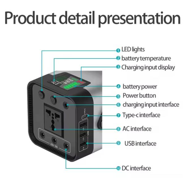 Горячая продажа портативная батарея для хранения энергии 200 Вт аварийное питание для заряжаемой солнечной системы