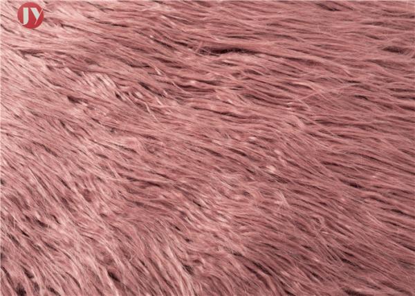 Luxury Pink Shag Plush Faux Fur Fabric 2 Inch Long Pile Soft 950 Gsm Acrylic
