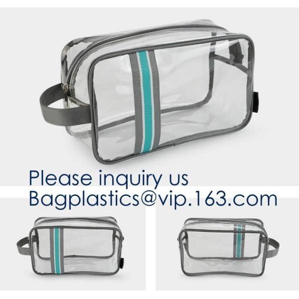 Small Clear PVC Waterproof Bag with Zipper Closure, Mini Portable Transparent Plastic Organizer Pouch for Cosmetic, Make