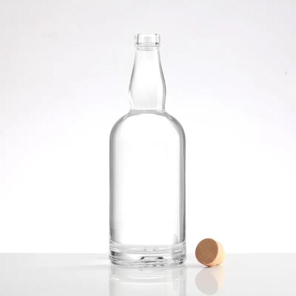 Custom Color 750ml Glass Bottle for Liquor Faceted 375 Luxury Glass Liquor Bottles