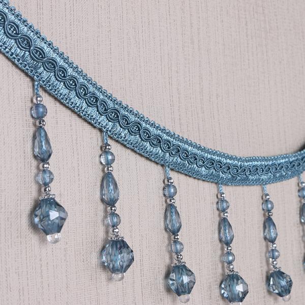 Handmade fashionable chain beads lace tassels fringes for curtain/sofa/pillow decoration