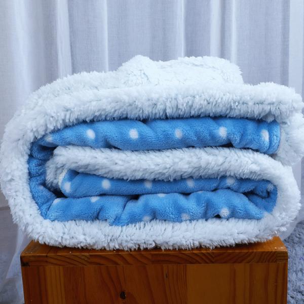 Baby Micro Flannel Heated Blanket Gift Embroidery Double Ply Fleece Blanket