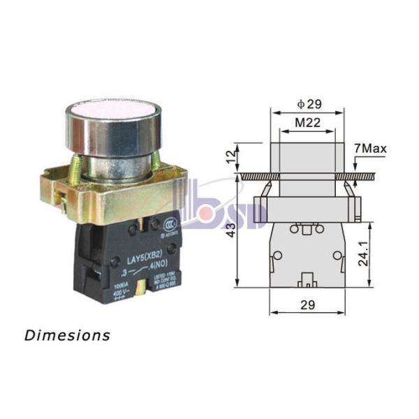 Black  Push Button Switch SB2 Series / Illuminated Momentary Switch OEM Service