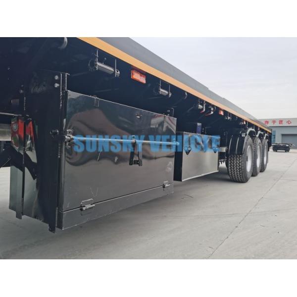 3 Axle Flatbed Semi Trailers 40 Feet Flatbed Trailers For Sale Flat Bed Semi Trailer