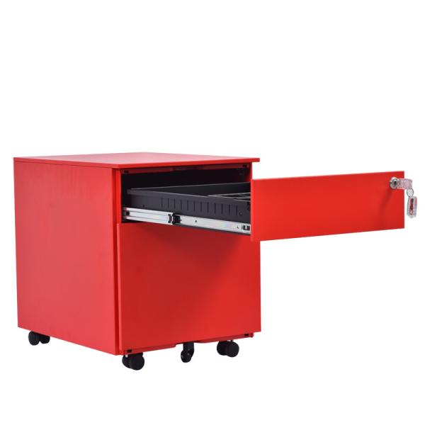 Storage 2 Drawer Steel Mobile Pedestal File Cabinet powder coating