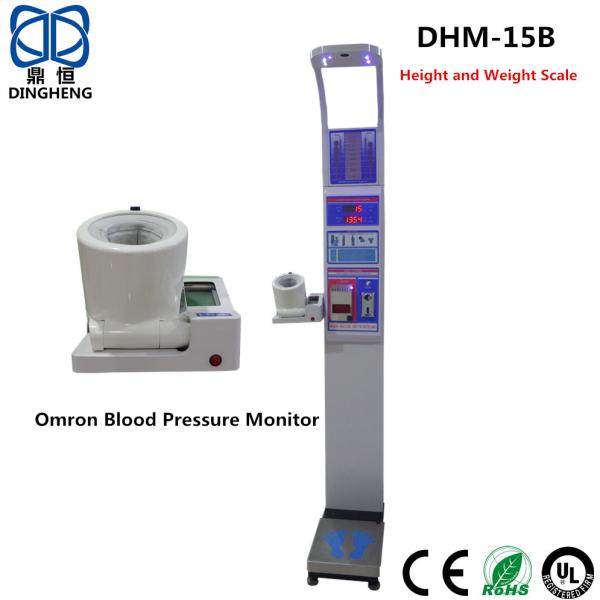 Digital Bmi Height Weight Machine , Blood Pressure Calculator Machine Coin Operated Weighing Scale