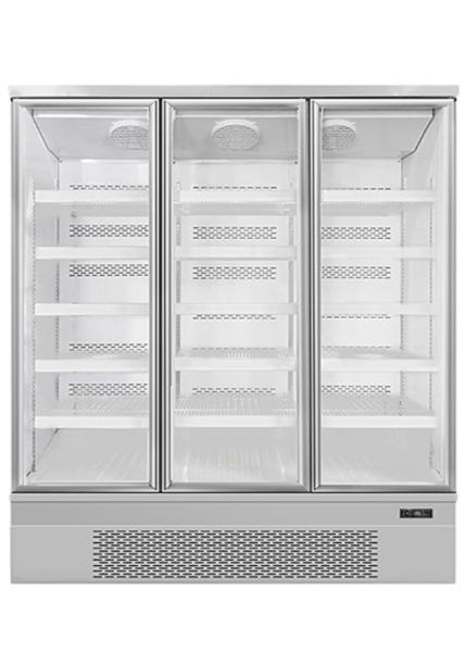 Mostra ereta de poupança de energia do congelador da exposição do alimento do supermercado para o hotel da alameda