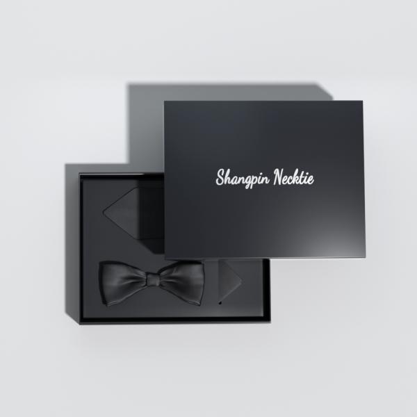 Outlet Paper Bow Tie Necktie Pin Gift Set Box Package Wholesale Logo Tie Gift Set Men Bow Paper Packaging Box for Tie