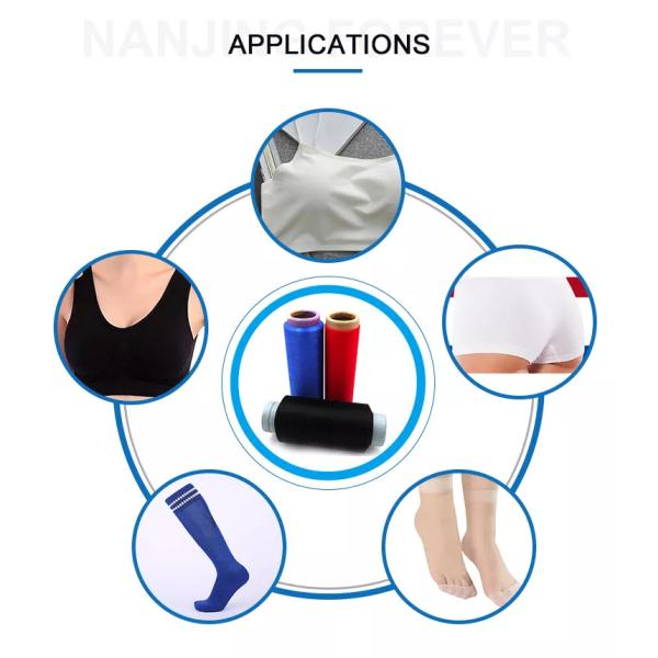 70D, 100D Nylon DTY Yarn Raw White 100% Nylon 6 Yarn For Clothing Socks Underwear 