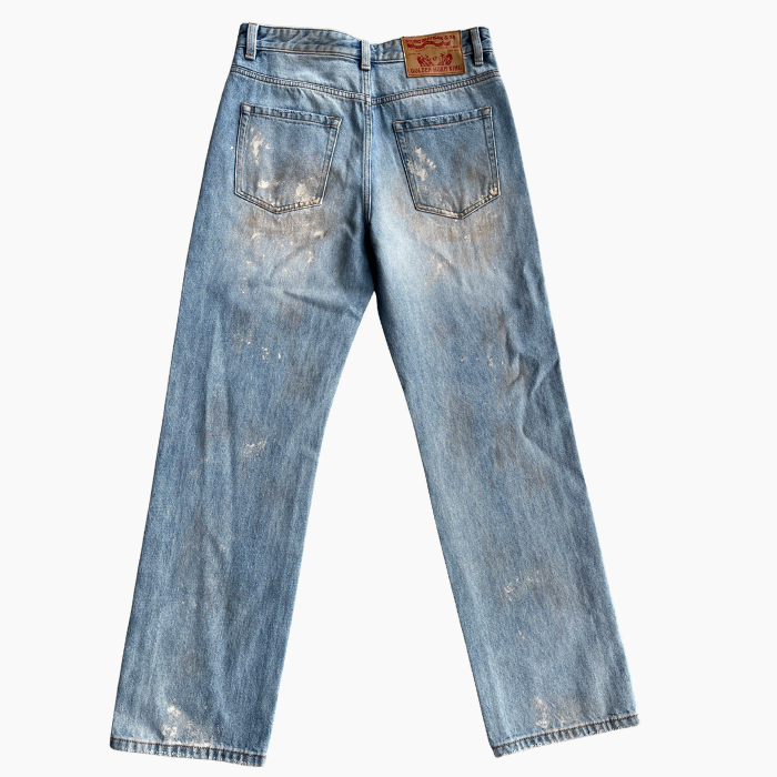 Dirty Splash Men's Jeans Mid Waist Distressed Straight Leg Jeans Loose