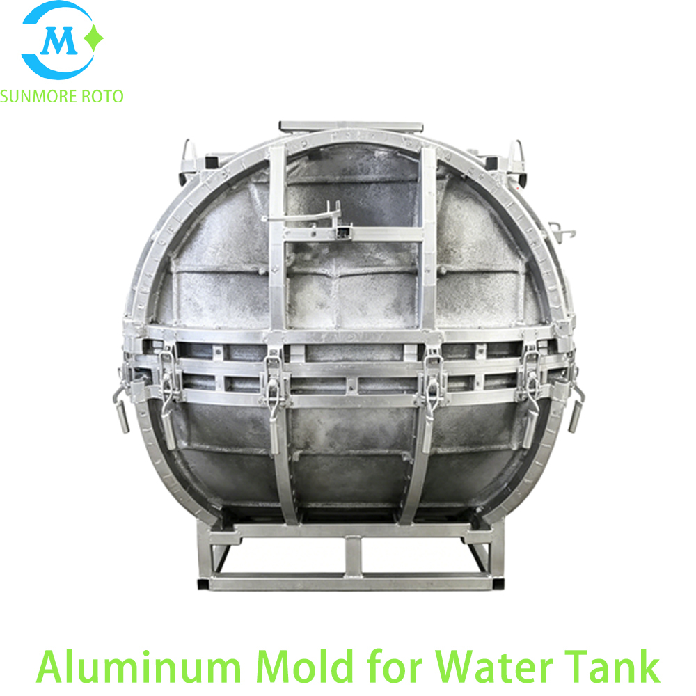 SUNMORE ROTO Custom Rotomolding Aluminum Water Tank Mould, Aluminum Alloy Rotational Mold For PE Plastic Horizontal Water Storage Tank