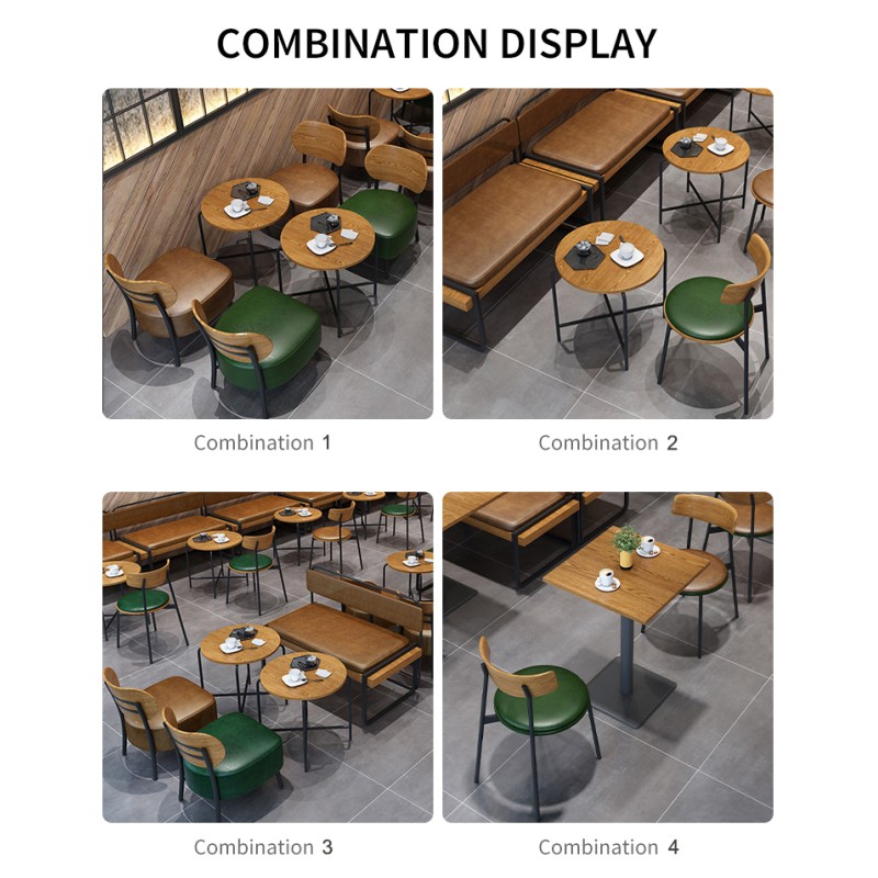 New Arrival Modern Commercial Restaurant Furniture Dining Table and Chairs for Cafe Fast Food Shop