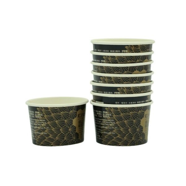 Customized 9Oz Disposable Dessert Bowls for Sundae Frozen Yogurt Soup Hot and Cold Food