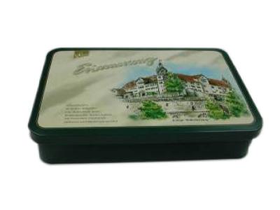 Custom Colored Vintage Tin Box 190*125*38hmm Environmentally Friendly