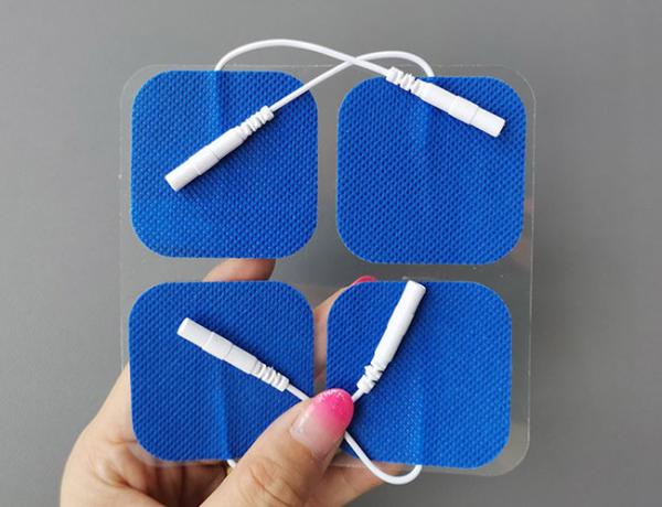 skin tightening tens electrodes 5X5cmBlue harmless cloth with physiotherapy equipments4 electrodes