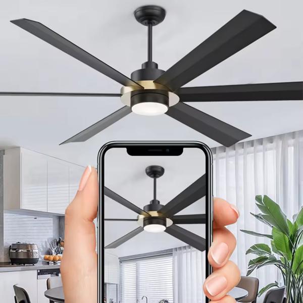 Home 72 Inch Large Modern Ceiling Fan Manufacture Remote Control Ceiling Fans Roof Fan With Led Light