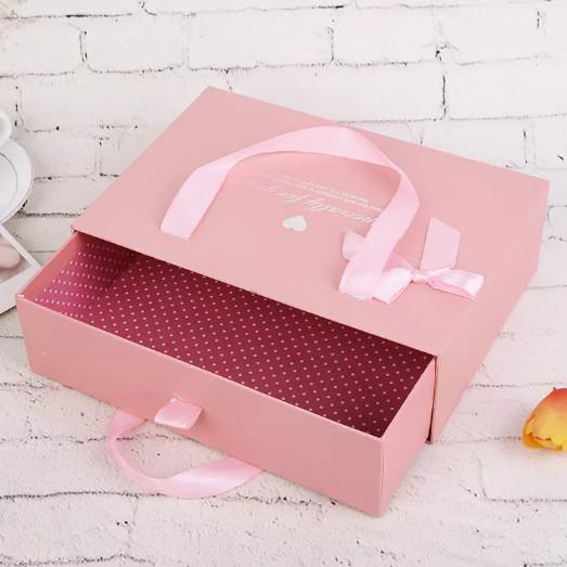 Christmas Wedding Birthday Drawer Gift Box Luxury With Ribbon Cardboard Packing