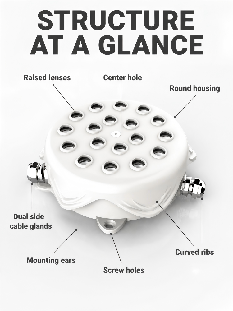 High Brightness Round LED Pixel Lights 5W 18LEDs DC24V DMX512 IP65 120 Degree Wide Beam