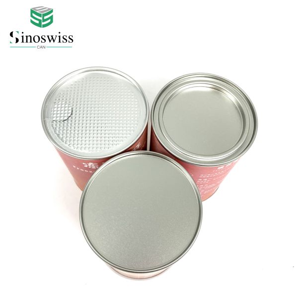 Recyclable Cylinder Pet Food Paper Cans Packaging With Easy Open Cover OEM Logo