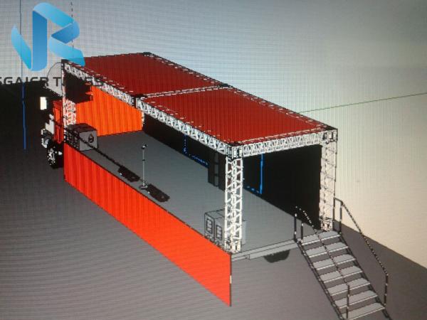 Aluminum Alloy Truck Mini Lighting Truss , High Performance Circular Lighting Truss