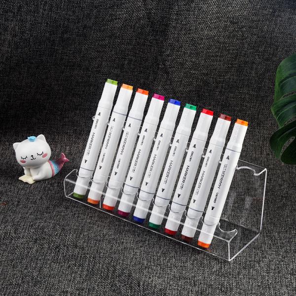 Custom Clear Crayon Acrylic Holder Acrylic Pen Organizer For Study Or Drawing Use