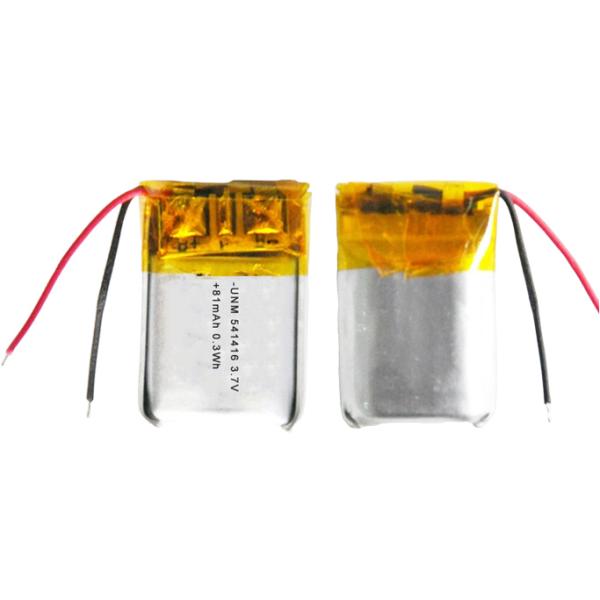 3.7V Lipo Rechargeable Batteries 541416 81mAh Small LiPo Battery for Bluetooth Headsets