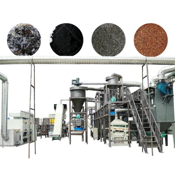 Embalagem padrão Equipamento de reciclagem de baterias de íons de lítio para massa negra sustentável