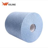 Chiffon de nettoyage de voiture sans peluche, absorption d'huile, 100% PP, bleu, pour nettoyage industriel