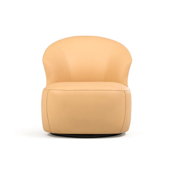 Brushed stainless steel in Champagne Gold legs with Fabric soft-packed fabric upholstered cushion