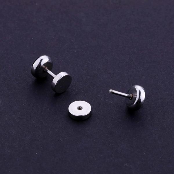 Wholesale Stainless Steel Clock Logo Fake Ear Piercing,Cheater Ear Piercing,Cheater Plugs