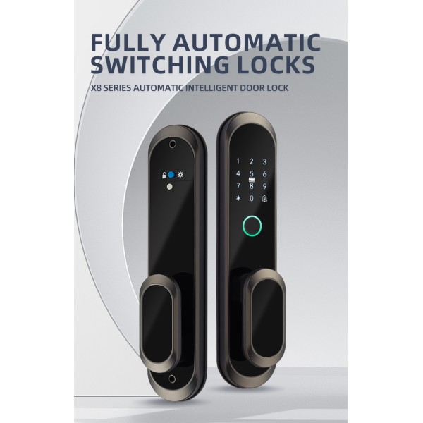 304 Stainless Steel Fully Automatic Intelligent Lock TUYA Wifi Application Biometric Digital Keyboard Fingerprint Door Lock