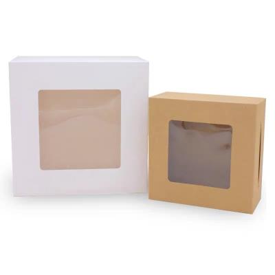 Windows Paper Boxes With Folding gift Box For Packaging Cakes Cookies And Gifts