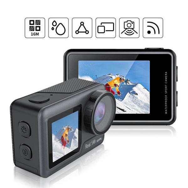 Real 4K FA07A 1080P Sports Camera Wifi Action Camera Outdoor Dual Screen For Diving