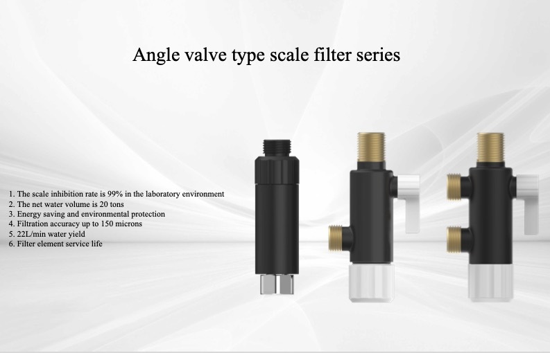 MSAP Bioactive 3-Way Angle Valve Anti-Scale Water Filter for Smart Toilet, Bidet & Bathroom Fixtures, Hard Water Protection