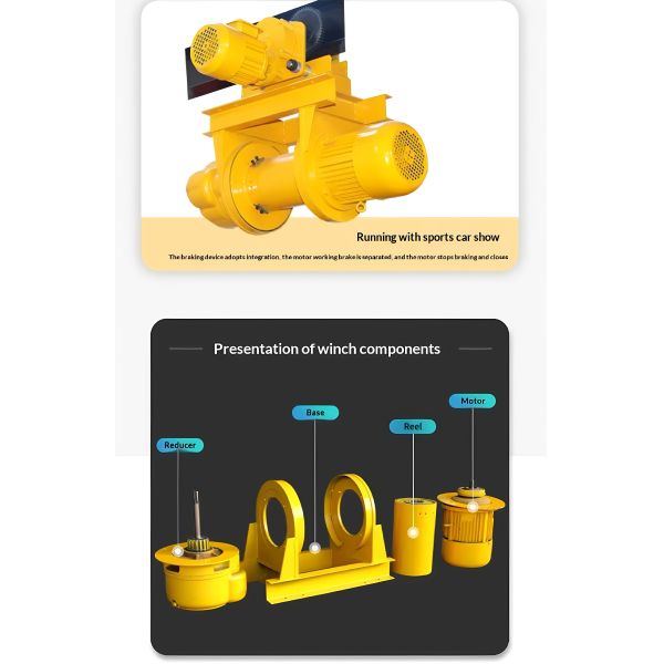 Heavy-Duty 380V Steel Electric Hoist with Wire Rope for Overhead Crane and Material Lifting