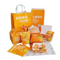 Customized Biodegradable Fast Food Takeaway Box Kraft Paper for Lunch Packaging