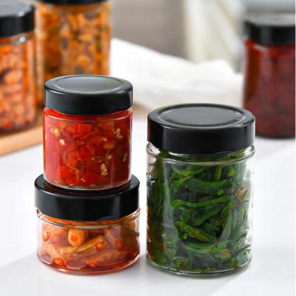 Основной материал стекло 280 мл соуса бутылки варенье стеклянные банки для круглых 10 унций консервных банок