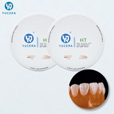 Bloco Multilayer branco da zircônia do GH dos materiais dentais YUCERA