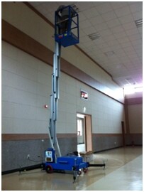 8 m Aluminum vertical mast lift manlift single mast lift vertical platform lift aerial work platform